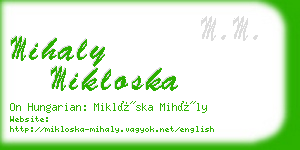 mihaly mikloska business card